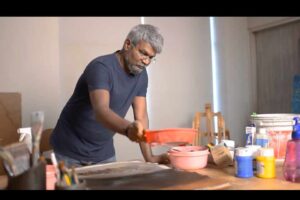 Screenshot of video In the studio | G. R. Iranna