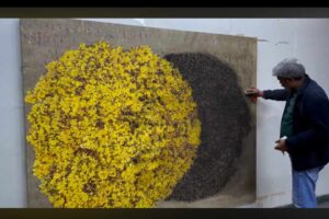 Making of the painting "The Shadow became a carpet"