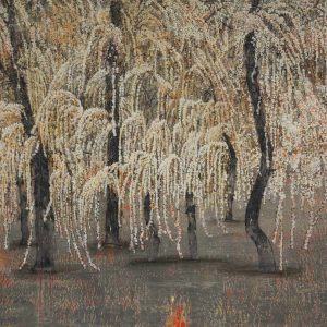 Swinging jumar, Acrylic on tarpaulin, 5.5x7ft 2025